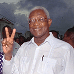 Picture of Desmond Hoyte, President of Guyana, 1985-92