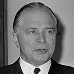 Picture of Gaston Eyskens, Thrice Prime Minister of Belgium
