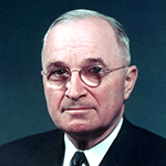 Picture of Harry S. Truman, 33rd US President, 1945-53