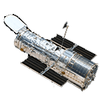 Picture of Hubble Space Telescope, one of the largest space telescope in low Earth orbit
