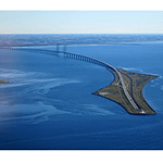 Picture of Öresund Bridge, The longest combined road and rail bridge in Europe.